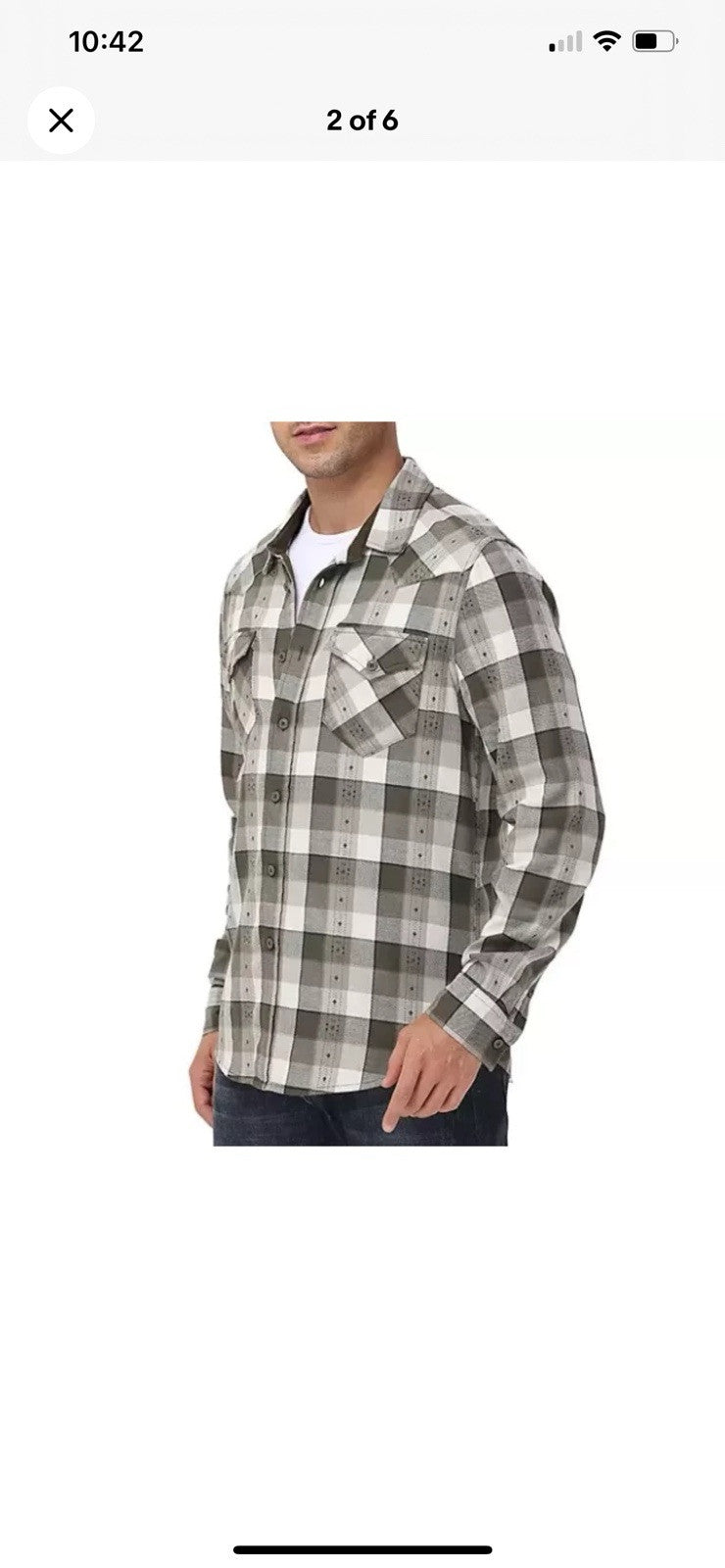 Frye Men's Jacquard Flannel  Heather Grey Size M