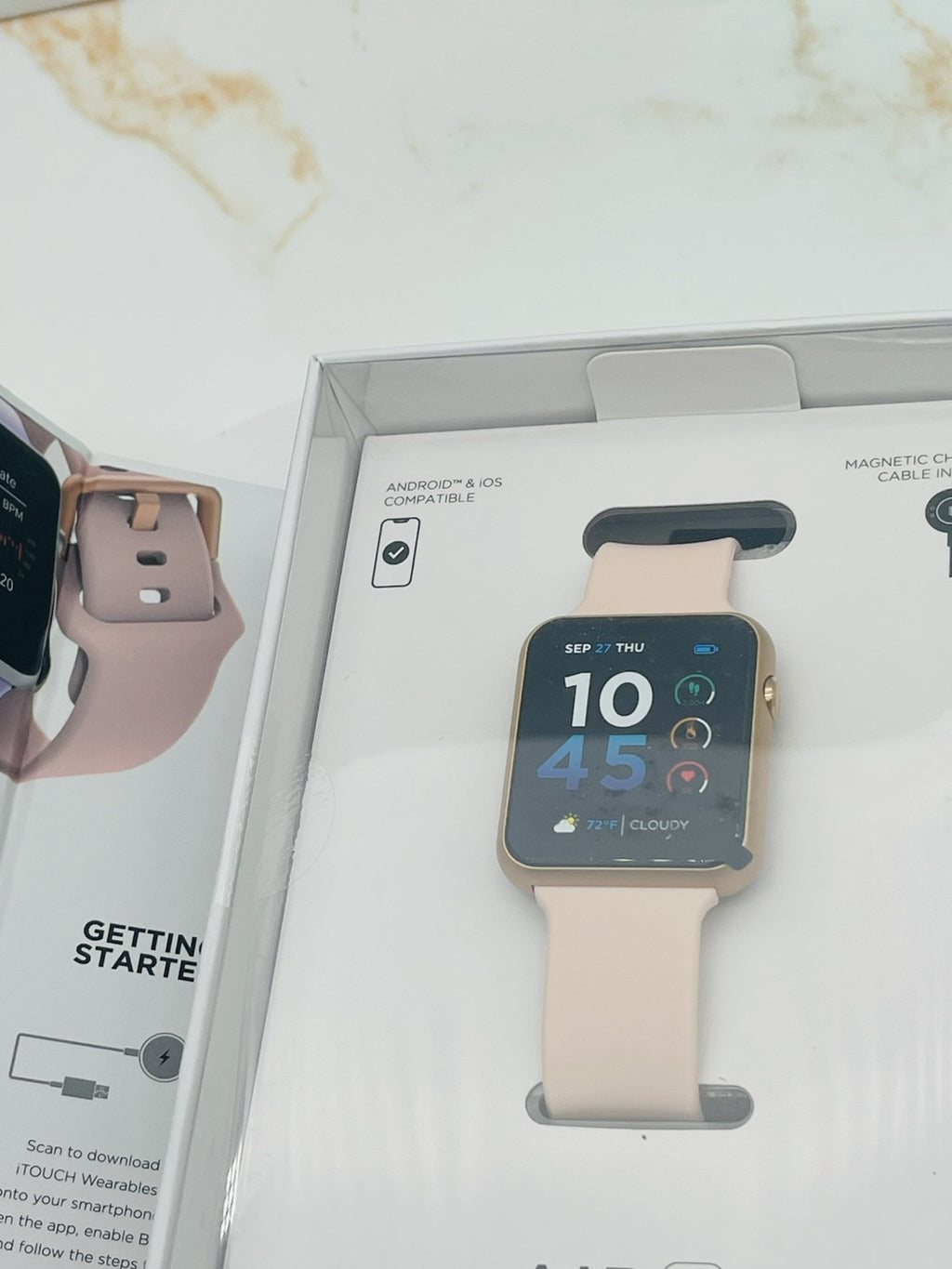 iTouch Air 4 Smartwatch Fitness Heart Rate, Custom Face, 100+ Sports, Bluetooth