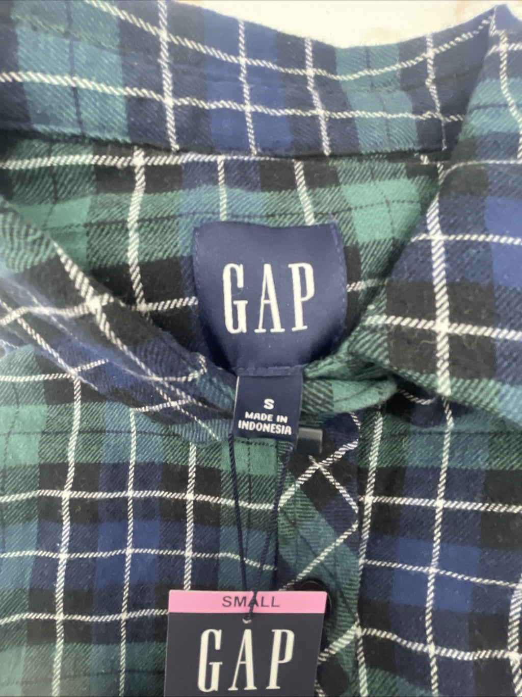 Gap Women's Soft Long Sleeve Hi-Low Hem Relaxed Fit Flannel Size S