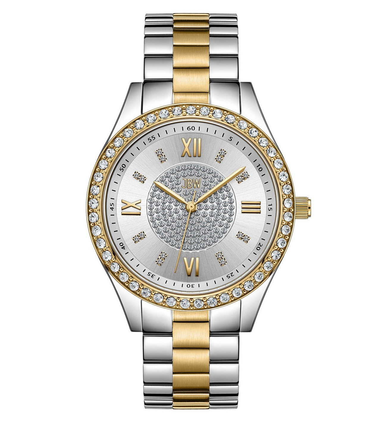 $795| JBW Mondrian 1/6 CT. T.W Diamond and Crystal Accent 18K Women's Gold watch