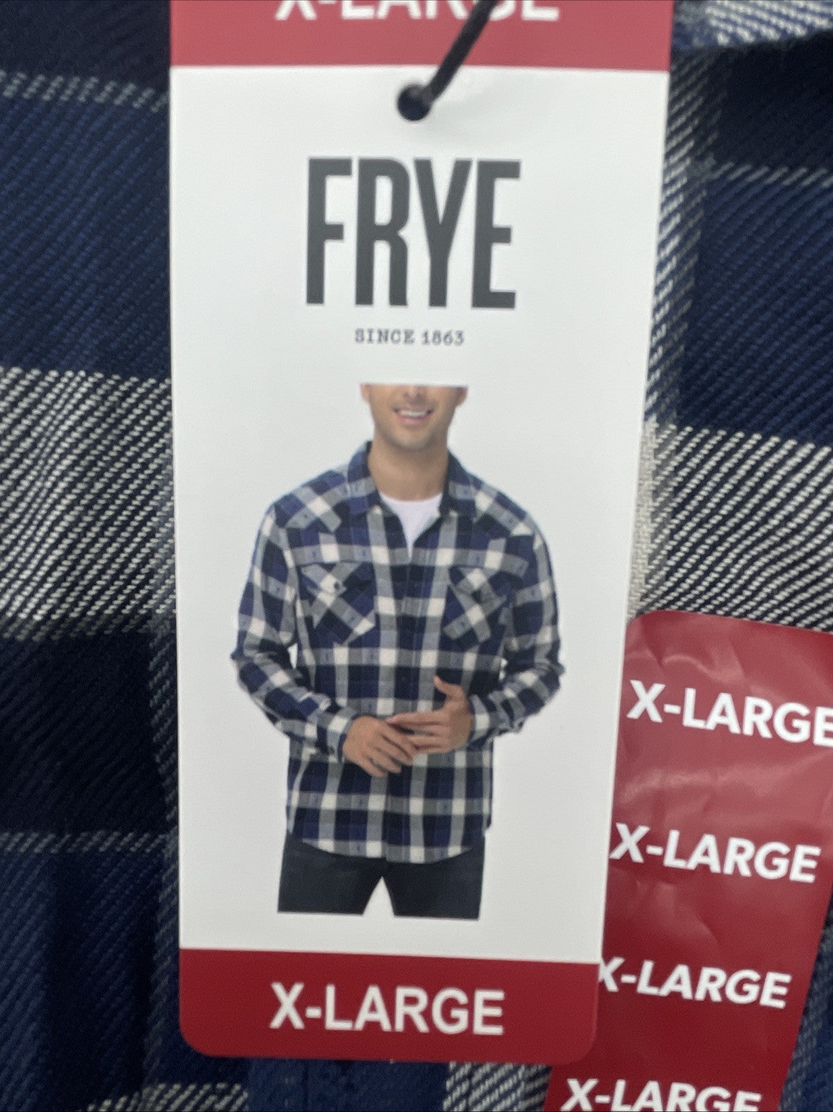 Frye Men's Jacquard Flannel Deep Night Sky Size XL