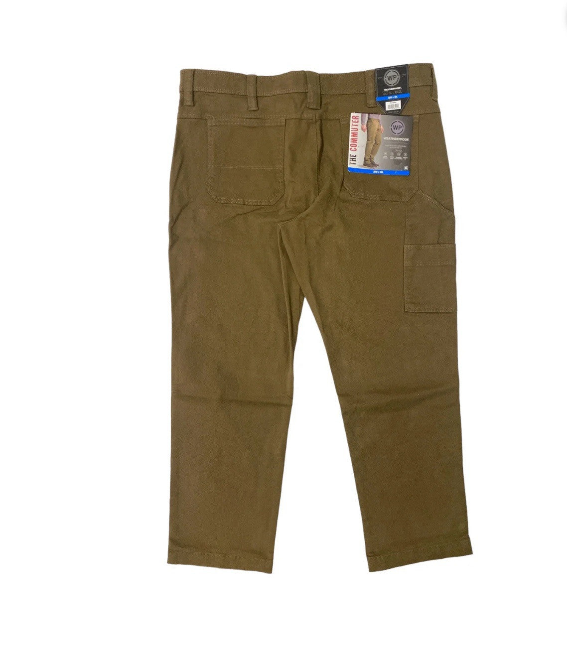 Weatherproof Men's Stretch Straight Fit Commuter Flex WaistbandPant Cedar 38x30