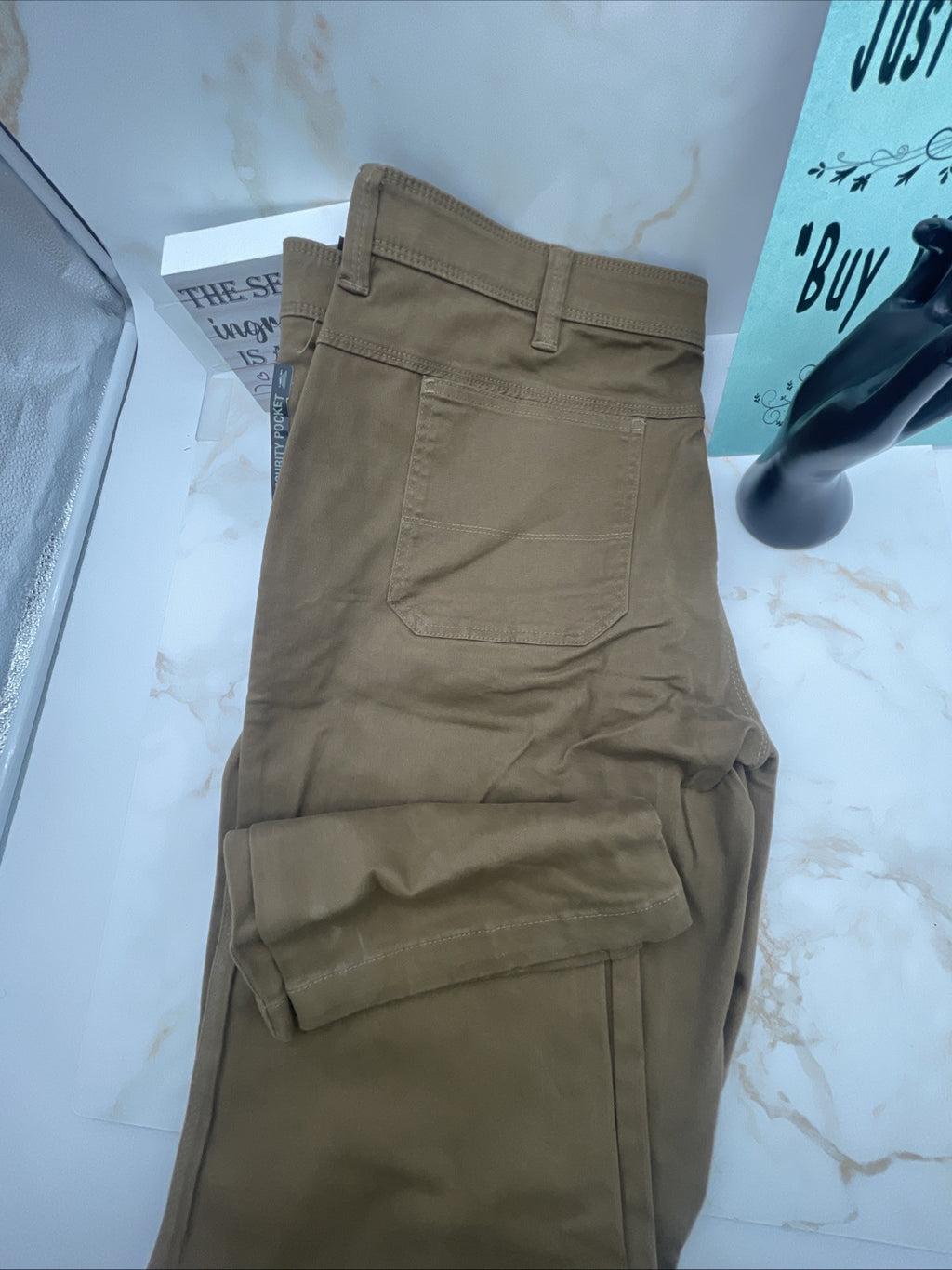 Weatherproof Men's Stretch Straight Fit Commuter Flex WaistbandPant Cedar 38x30