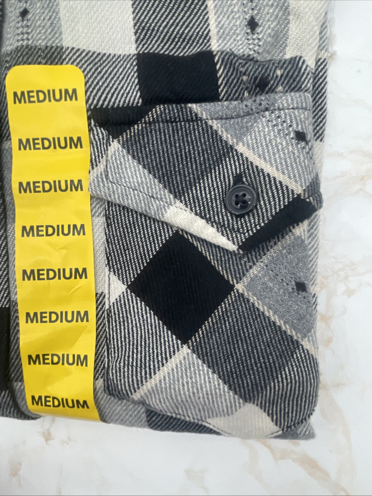Frye Men's Jacquard Flannel  Heather Grey Size M