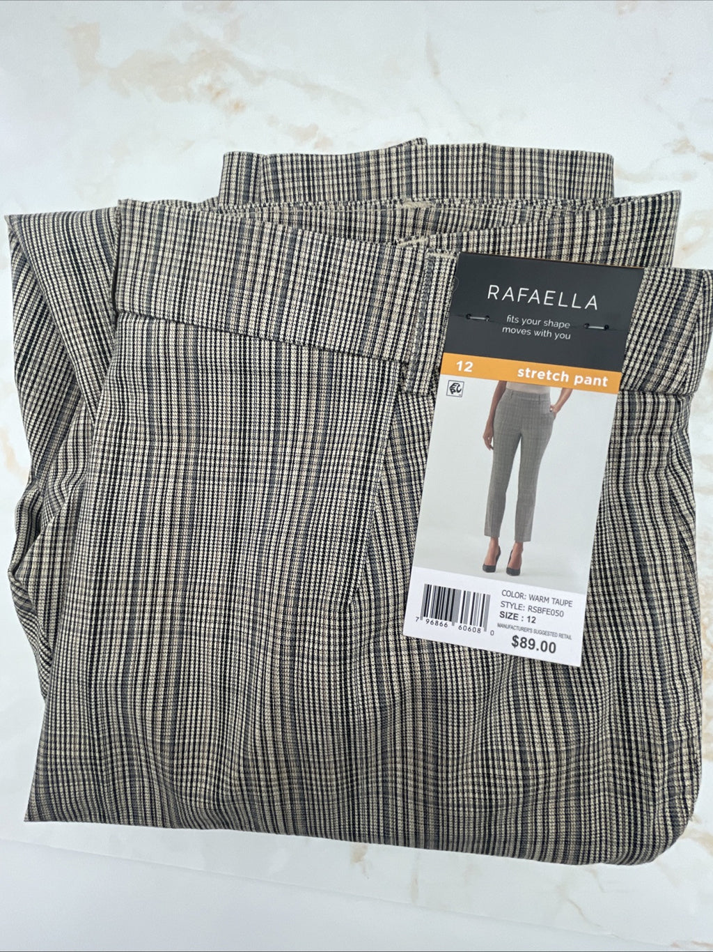 Rafaella Pull-On Belt Loops Functional Pockets Stretch Ankle Pant Size 12