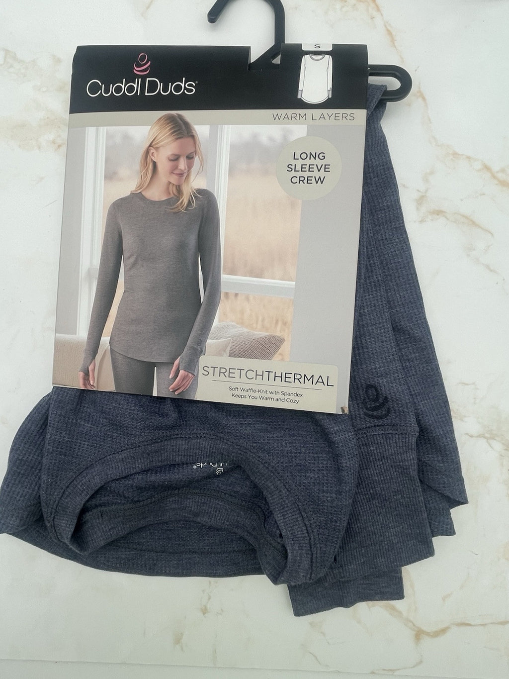 Women's Cuddl Duds® Stretch Thermal Long Sleeve Crew Top S