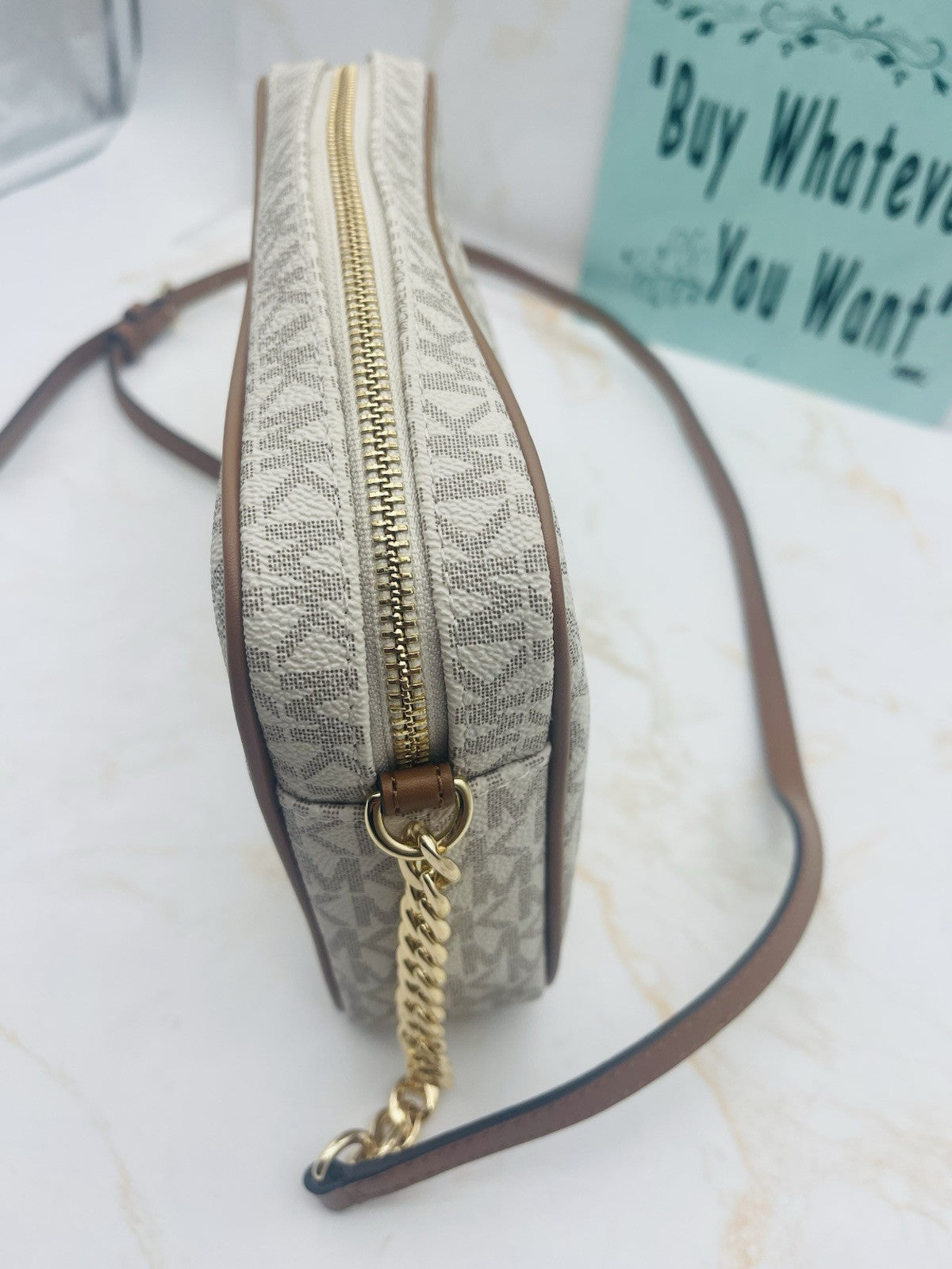 Michael Kors VANILLA 32F1GJ6C7B0005150 Women's Shoulder Bag, beige