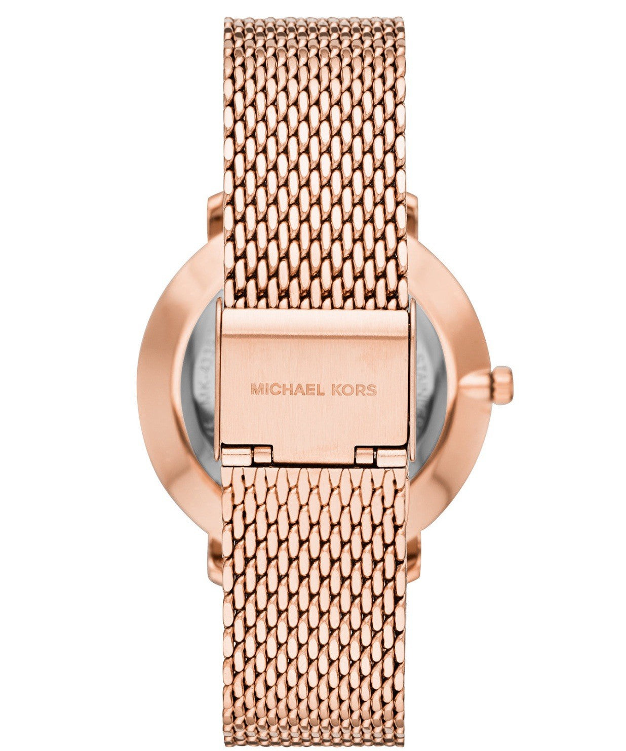(MA4) Michael Kors MK4340 Women's Pyper Three-Hand Rose Gold-Tone Steel Watch