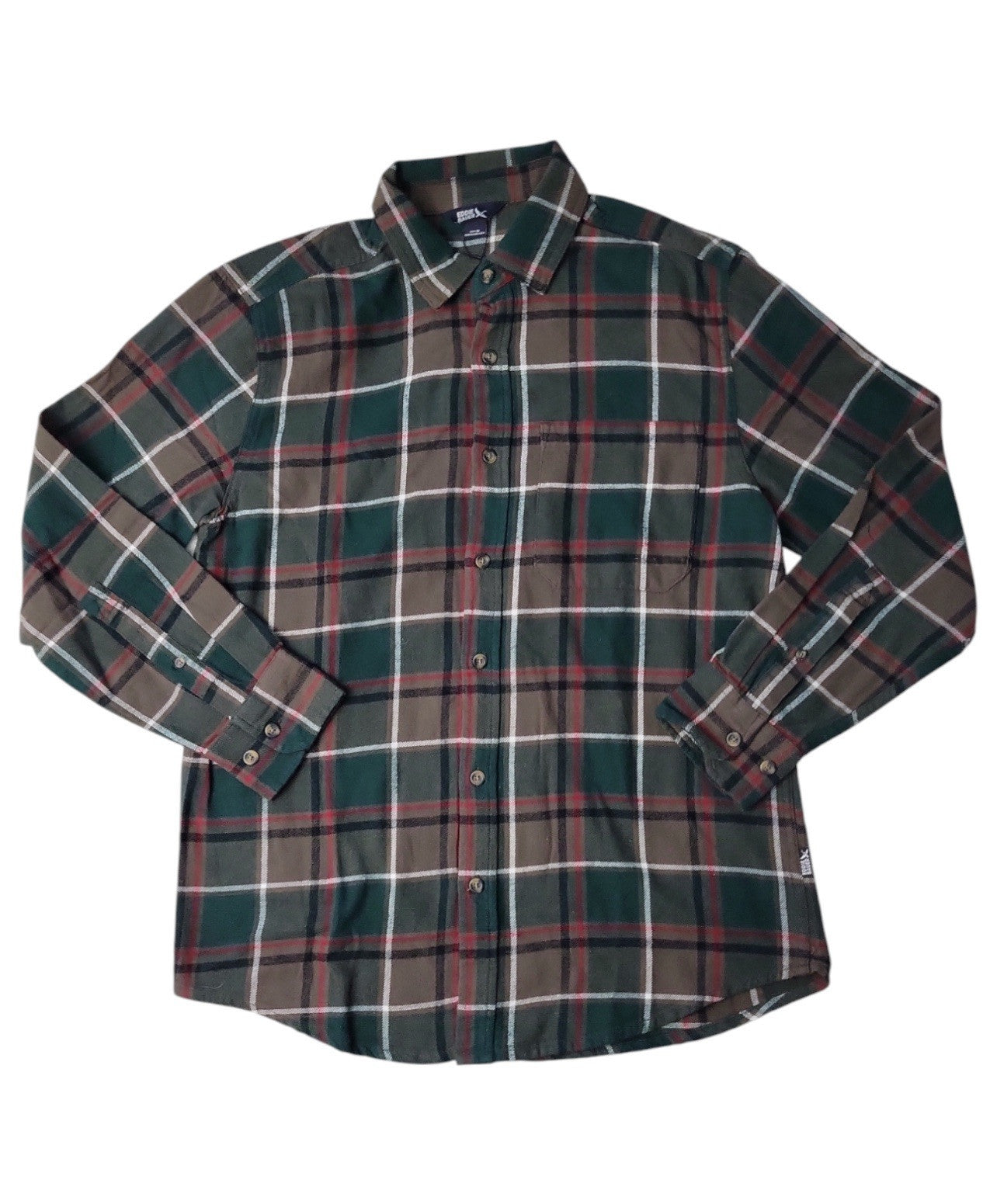 Eddie Bauer Men's 100% Cotton Easy Care Warm Brushed Twill Flannel Shirt Size L