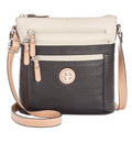 GIANI BERNINI colorblock pebbled faux-leather crossbody bag - Coffee Brown Ivory