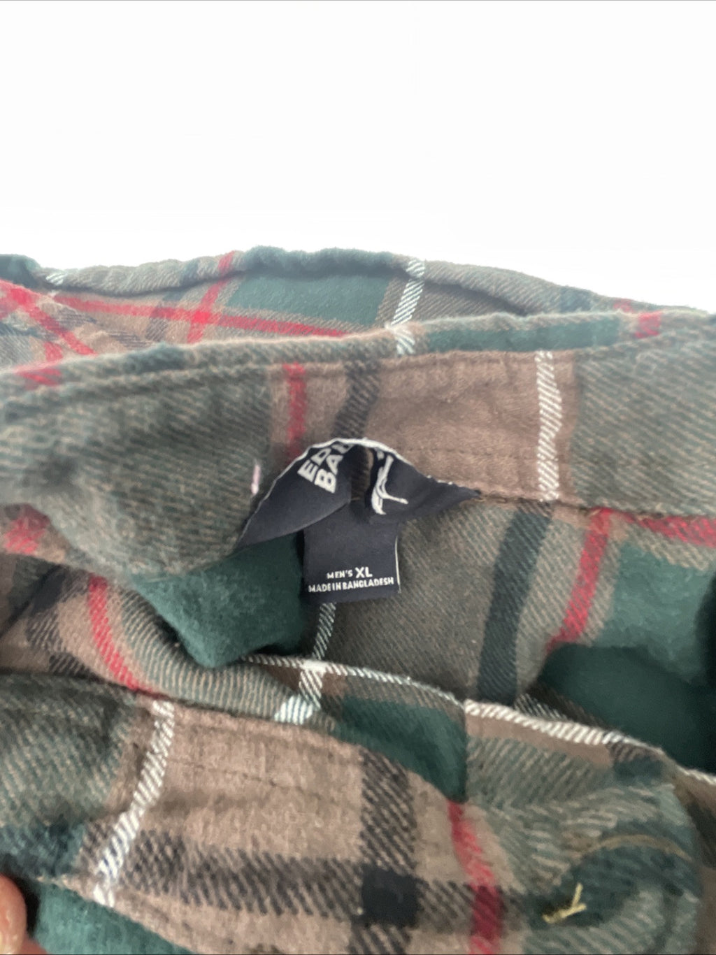 Eddie Bauer Men's 100% Cotton Easy Care Warm Brushed Twill Flannel Shirt Size XL