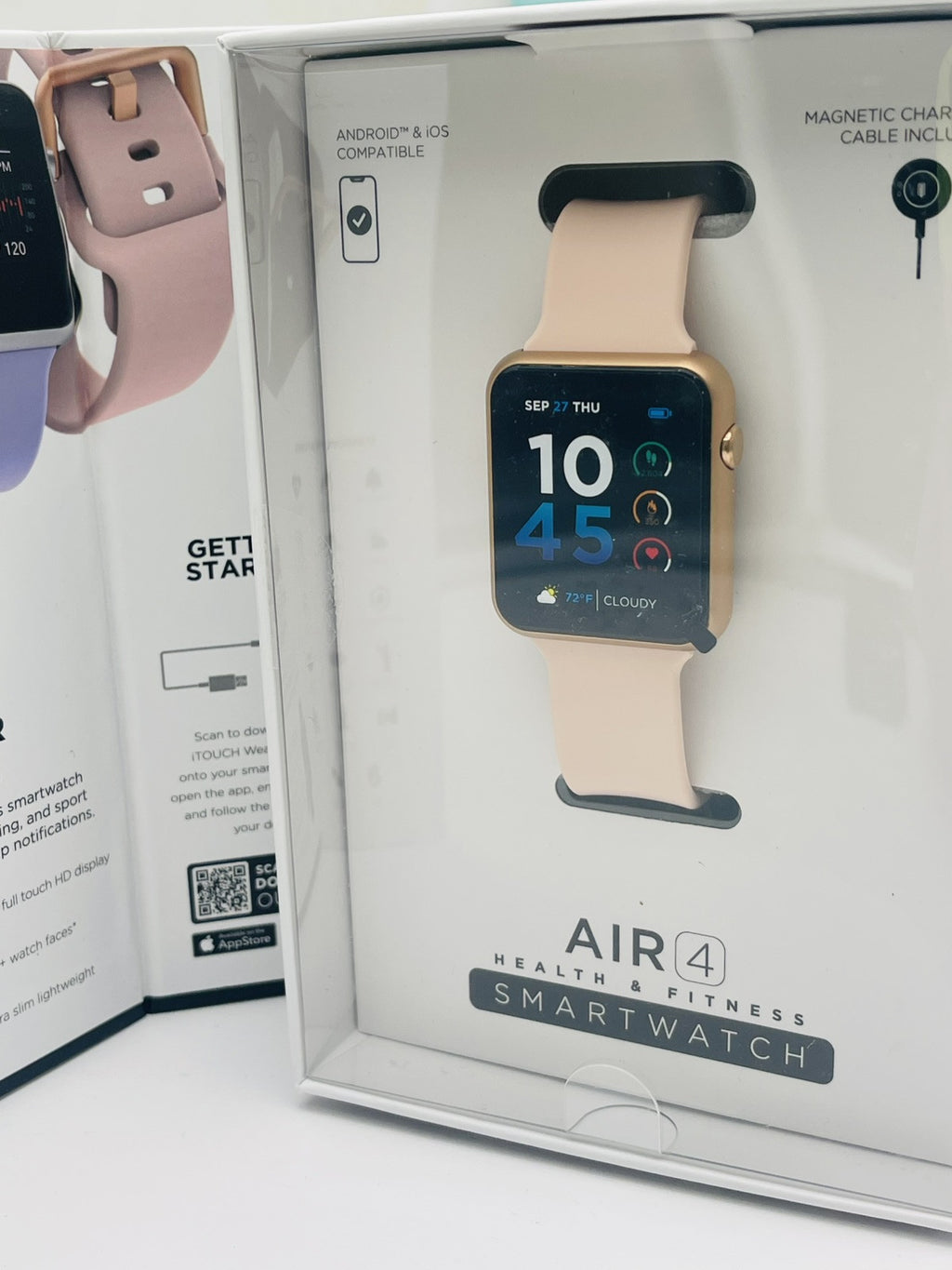 iTouch Air 4 Smartwatch Fitness Heart Rate, Custom Face, 100+ Sports, Bluetooth