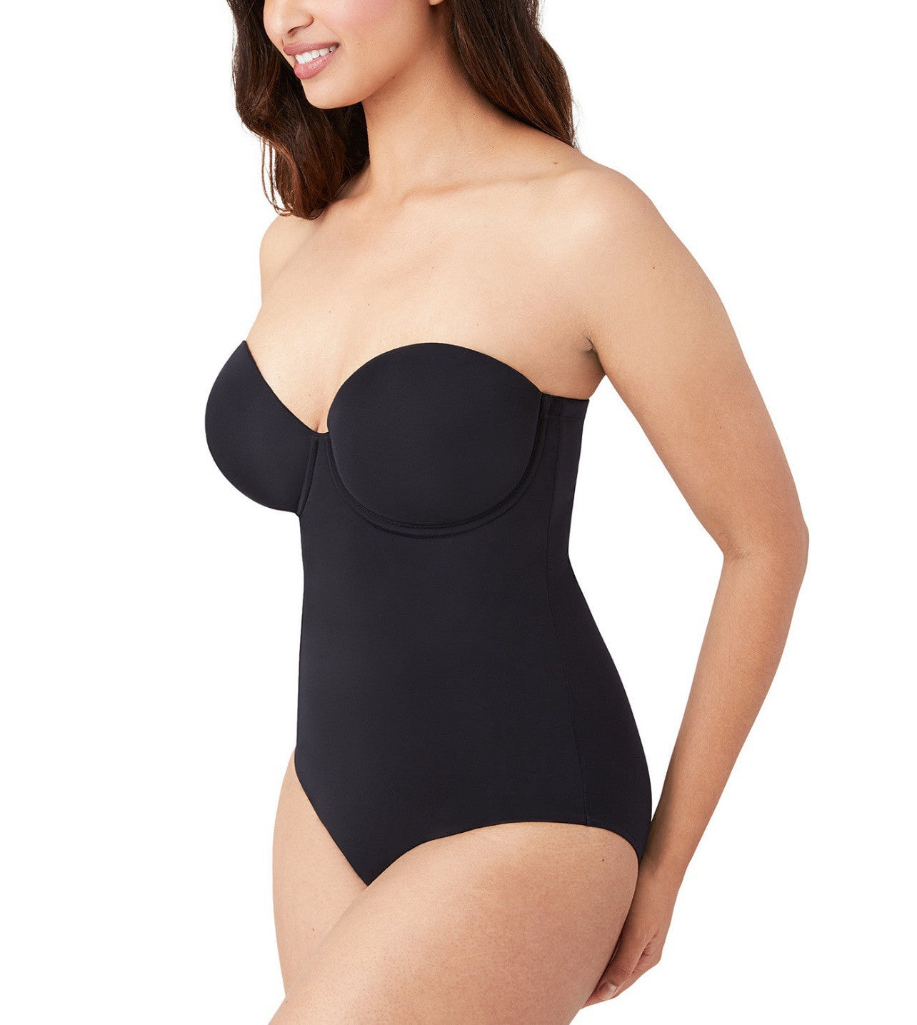 Wacoal Women’s  801219 Red Carpet Strapless Shaping Bodysuit Size 36DDD Black