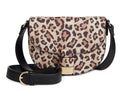 On 34th Holmme Small Saddle Crossbody Bag Leopard Gold