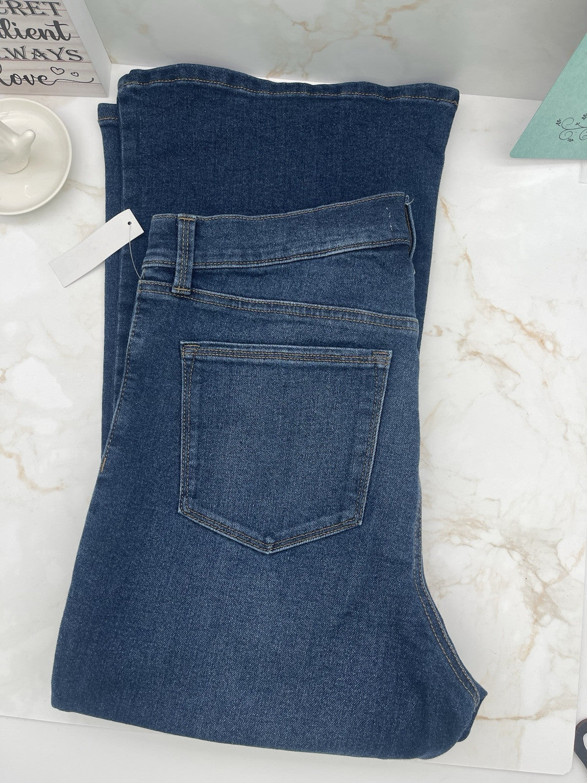 Jessica Simpson Women's High Rise Fitted Flare Jean, JJSB16035 Sz 12 Blue Drive