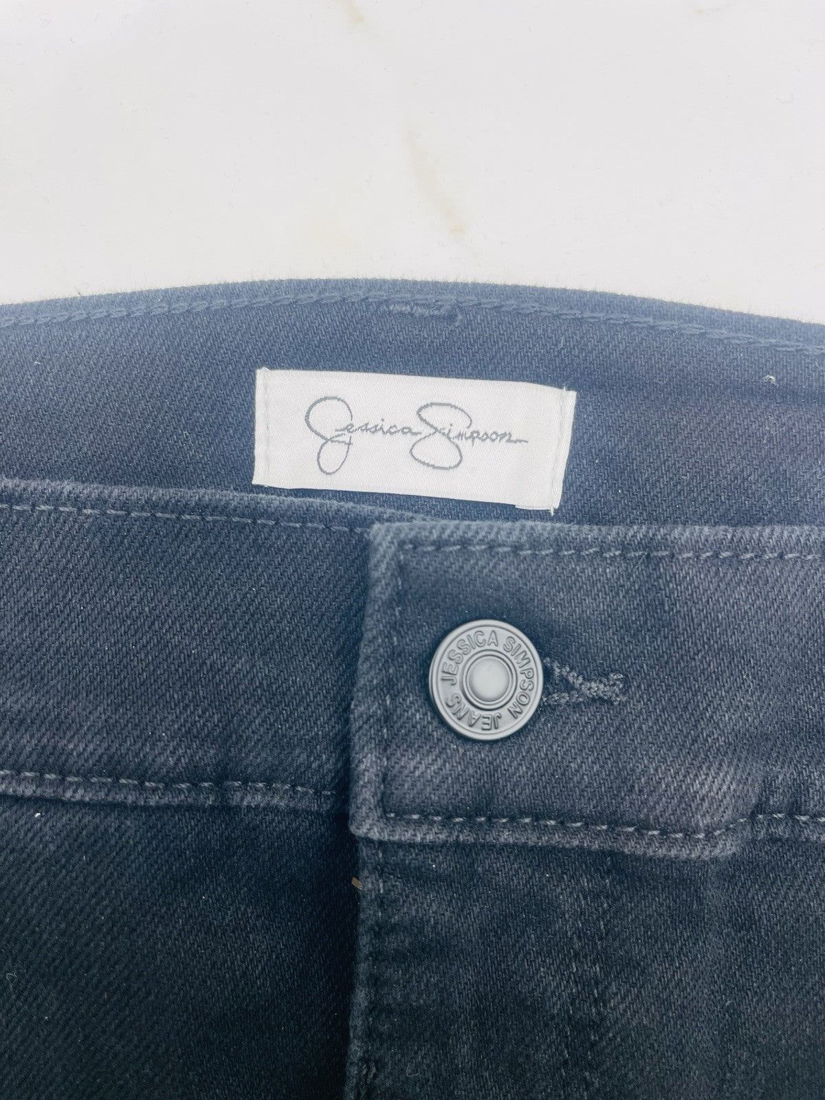 Jessica Simpson Women's High Rise Fitted Flare Jean, JJSB16035 Size 16 Black