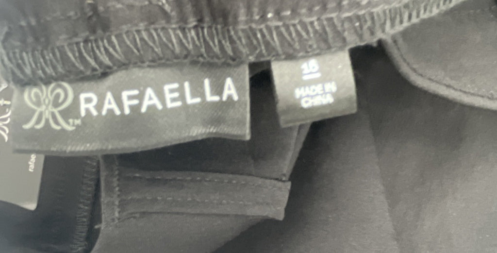Rafaella Women's Pull-On Stretch Ankle Pant Size 16 Black