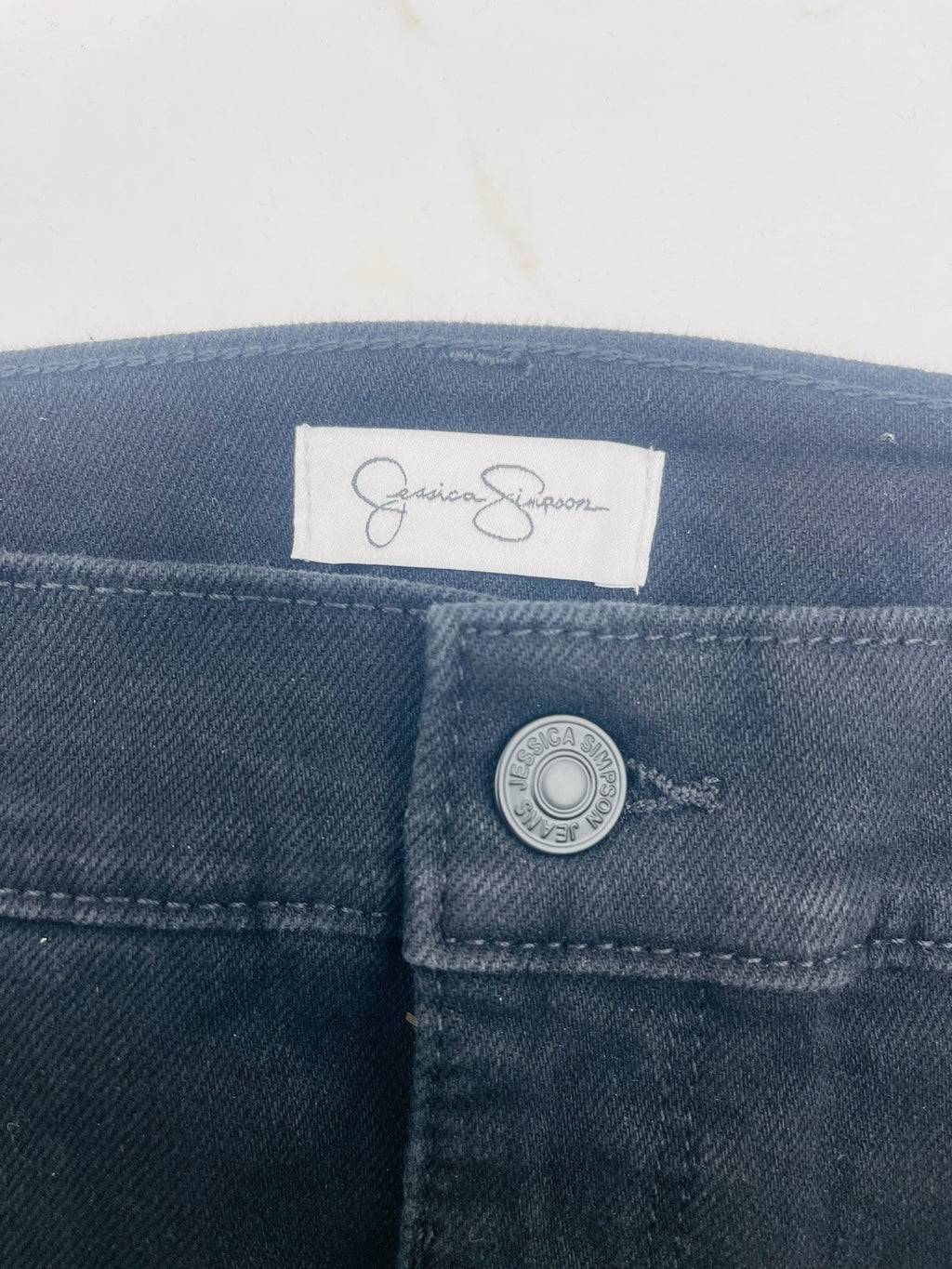 Jessica Simpson Women's High Rise Fitted Flare Jean, JJSB16035 Size 14 Black