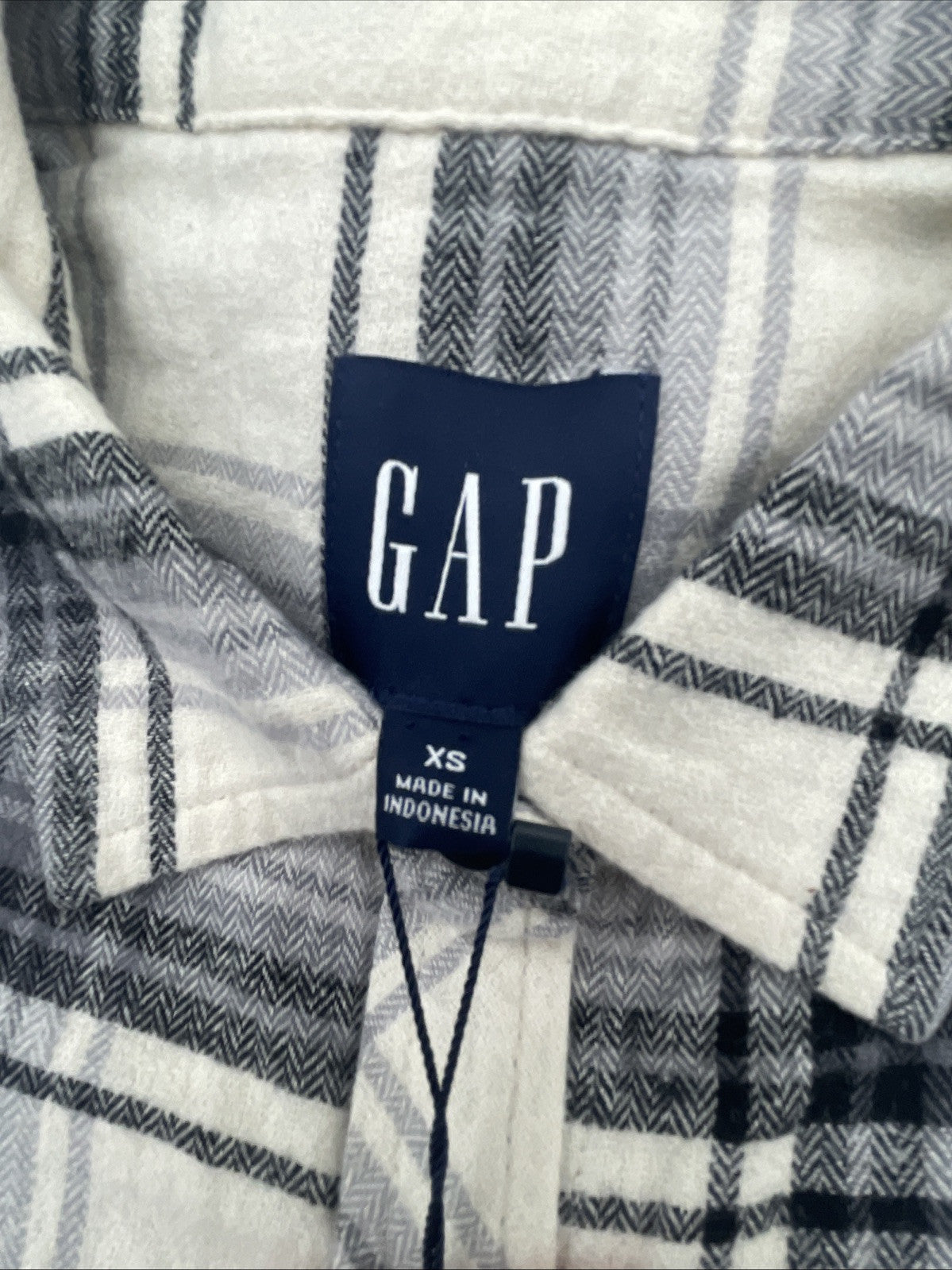 Gap Women's Soft Long Sleeve Hi-Low Hem Relaxed Fit Flannel Size XS