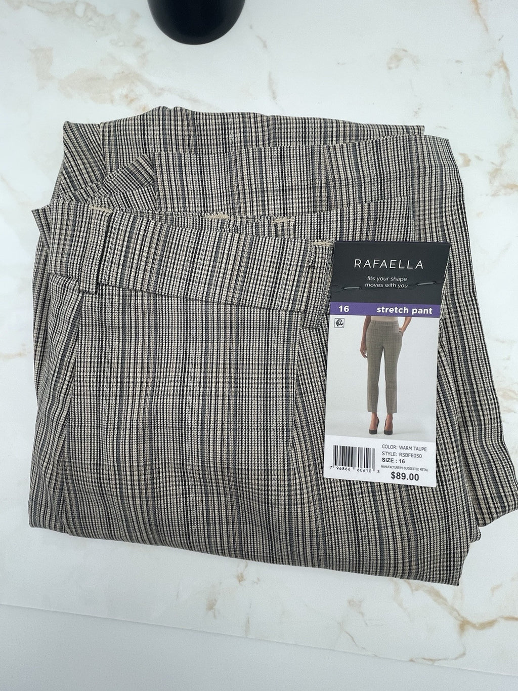 Rafaella Pull-On Belt Loops Functional Pockets Stretch Ankle Pant Size 16