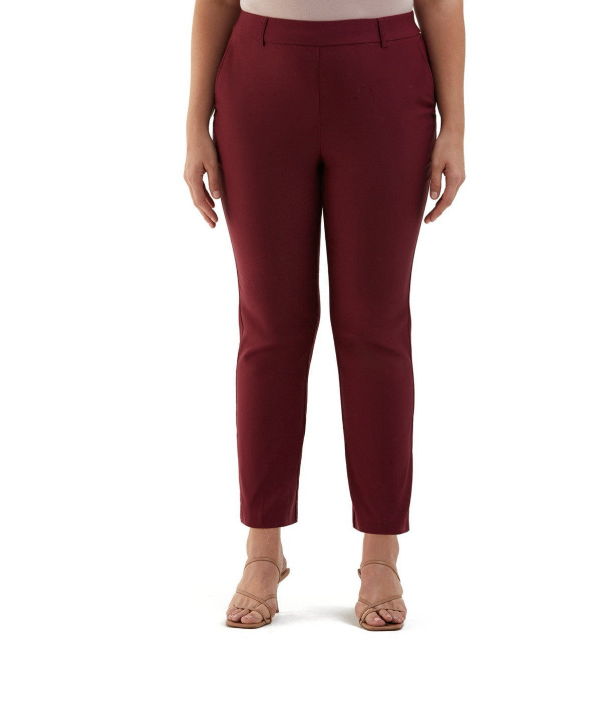 Rafaella Women’s Pull-On Belt Loops Functional Pockets Stretch Ankle Pant 12