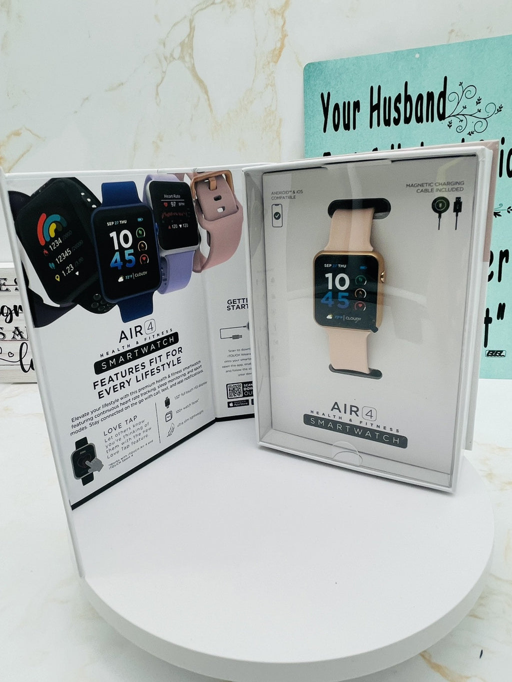 iTouch Air 4 Smartwatch Fitness Heart Rate, Custom Face, 100+ Sports, Bluetooth
