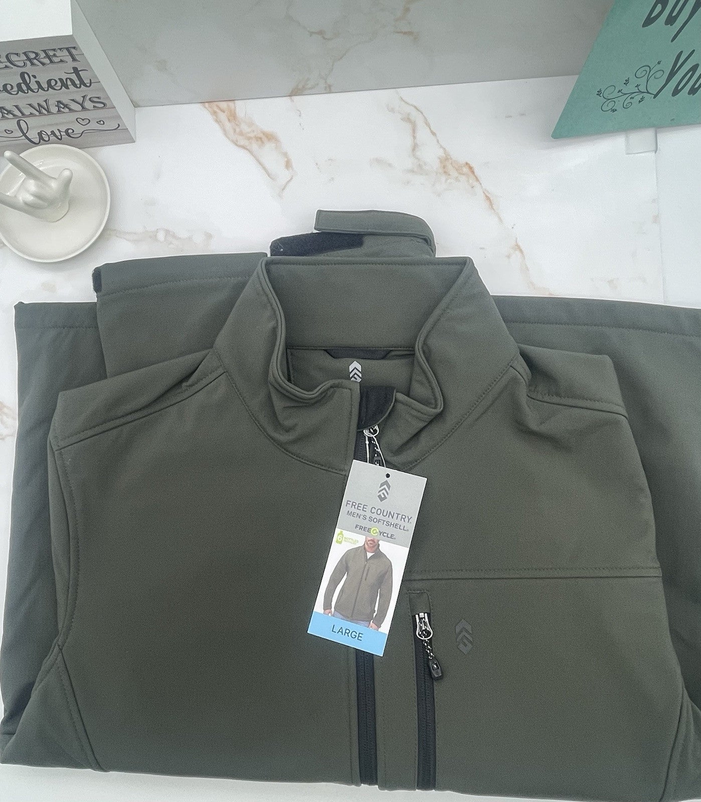 Free Country Men's Softshell Jacket Size Large Olive