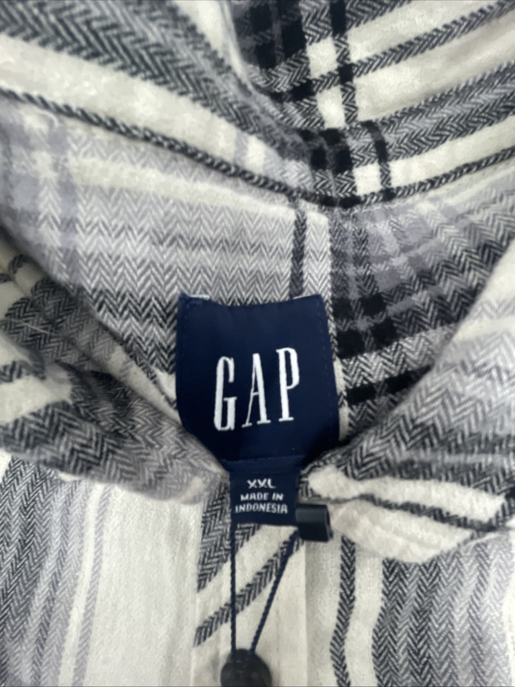 Gap Women's Soft Long Sleeve Hi-Low Hem Relaxed Fit Flannel Size XXL