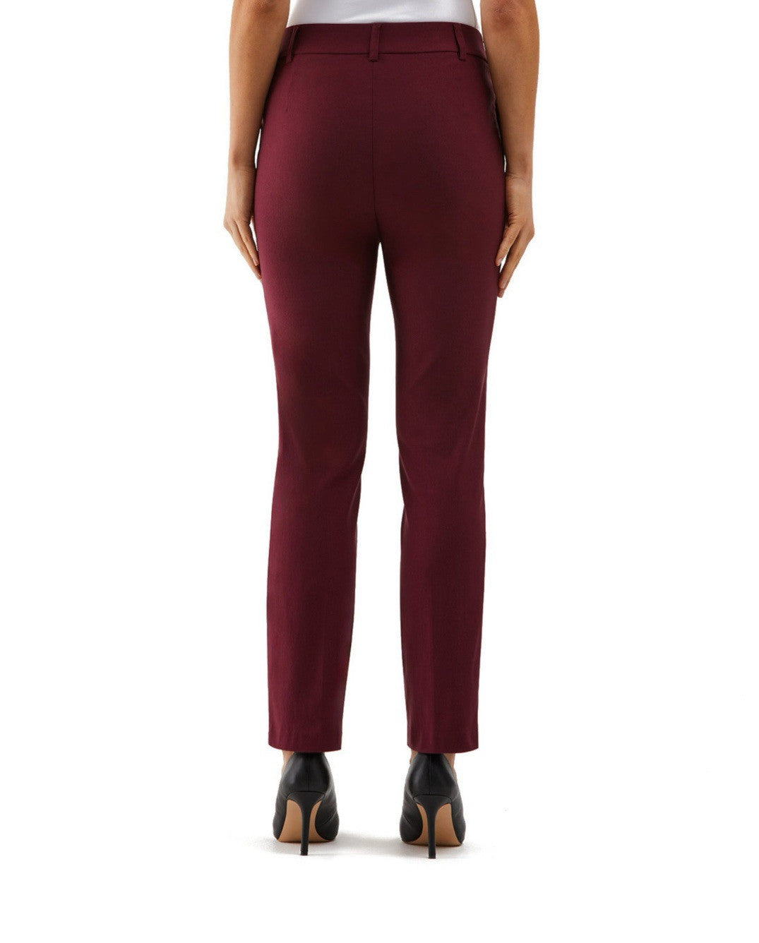 Rafaella Women’s Pull-On Belt Loops Functional Pockets Stretch Ankle Pant 10