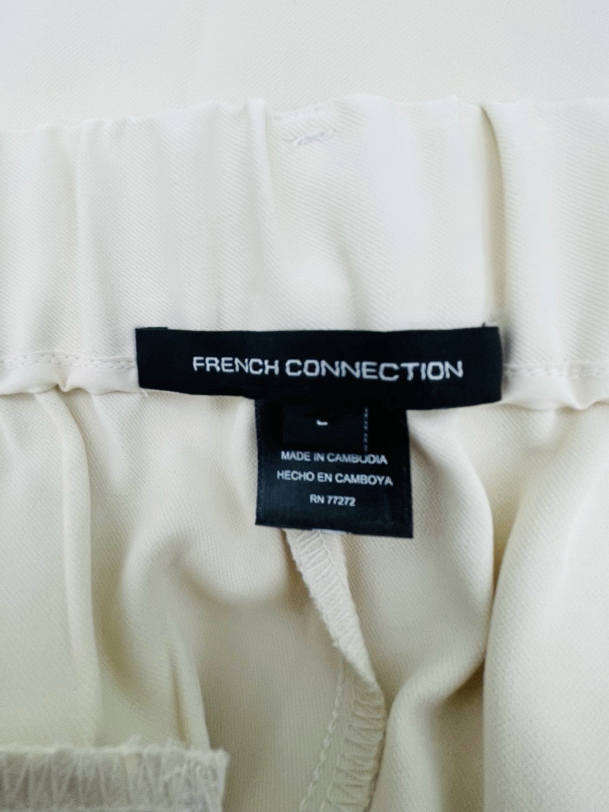 French Connection Ladies Wide Leg Classic Pleat Dress Trouser White Size L