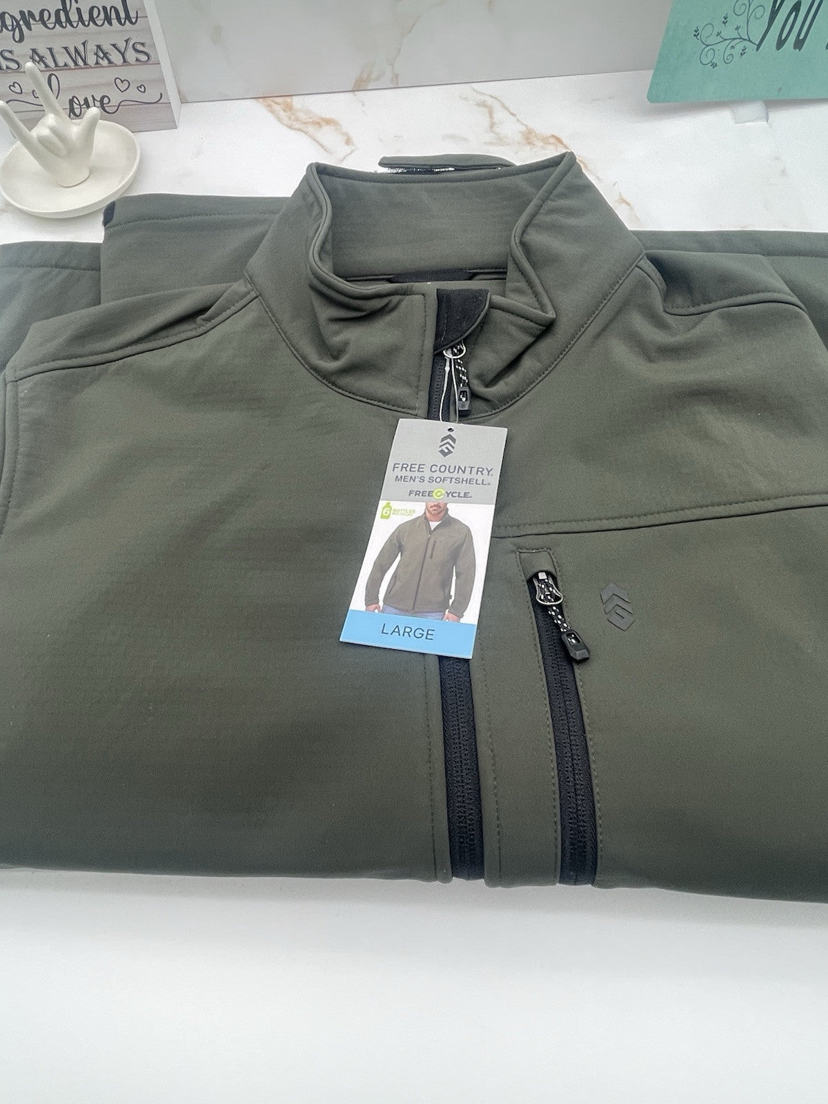 Free Country Men's Softshell Jacket Size Large Olive