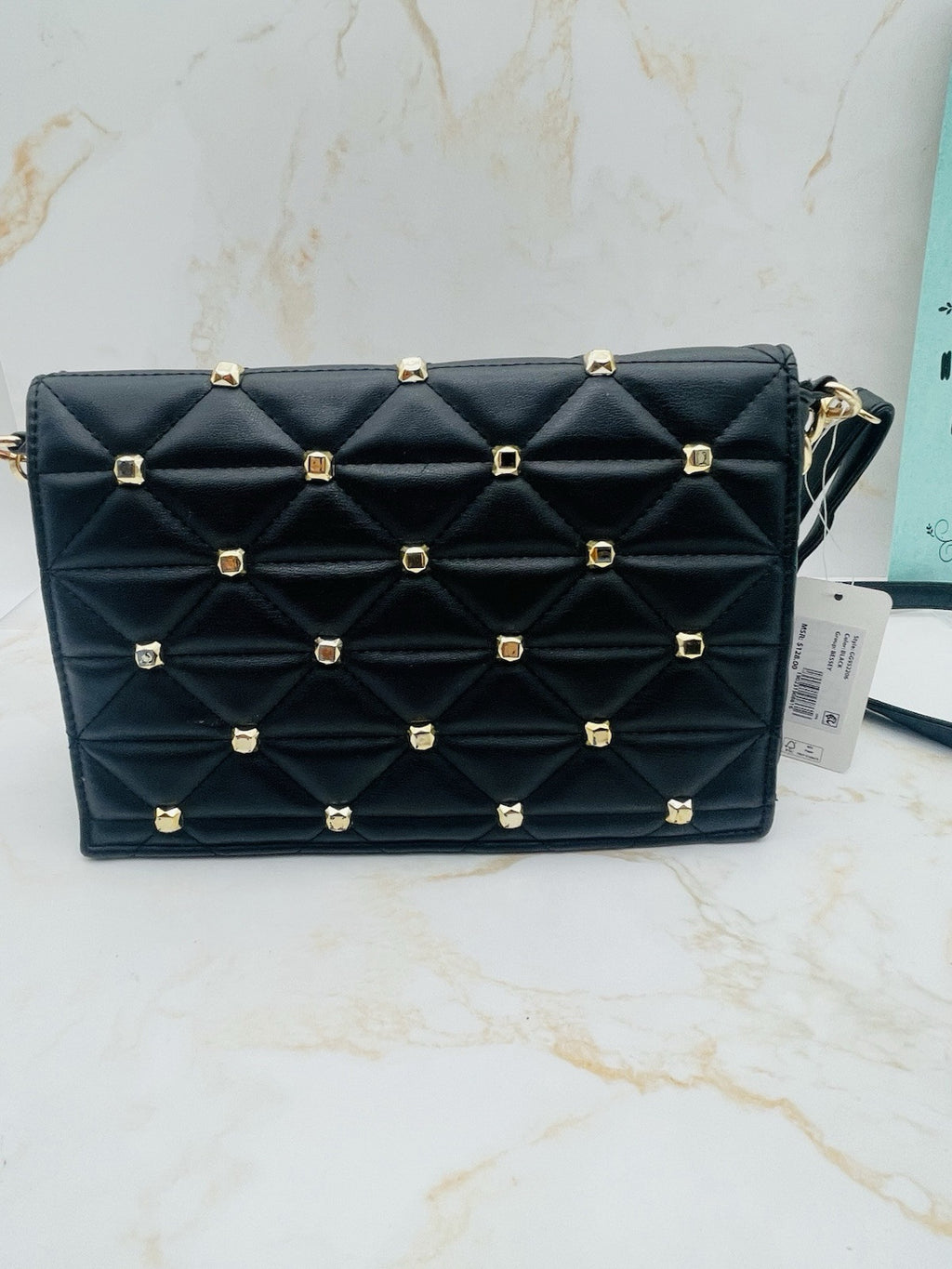Guess Glimmer Flap Convertible Clutch, - Black