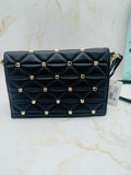 Guess Glimmer Flap Convertible Clutch, - Black