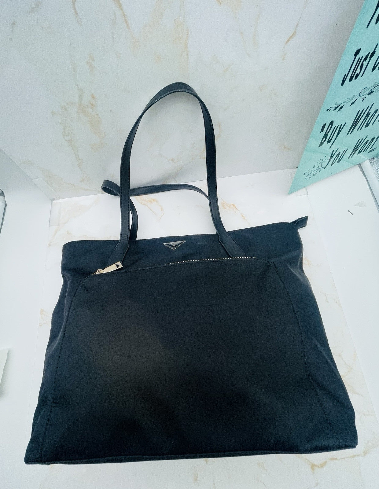 Guess Jaxi Top Zip Tote Black