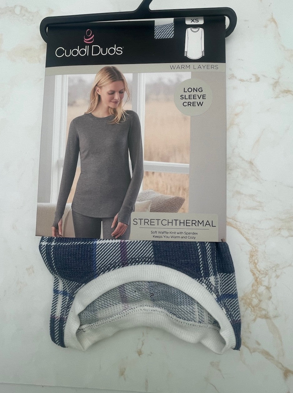 Women's Cuddl Duds® Stretch Thermal Long Sleeve Crew Top S