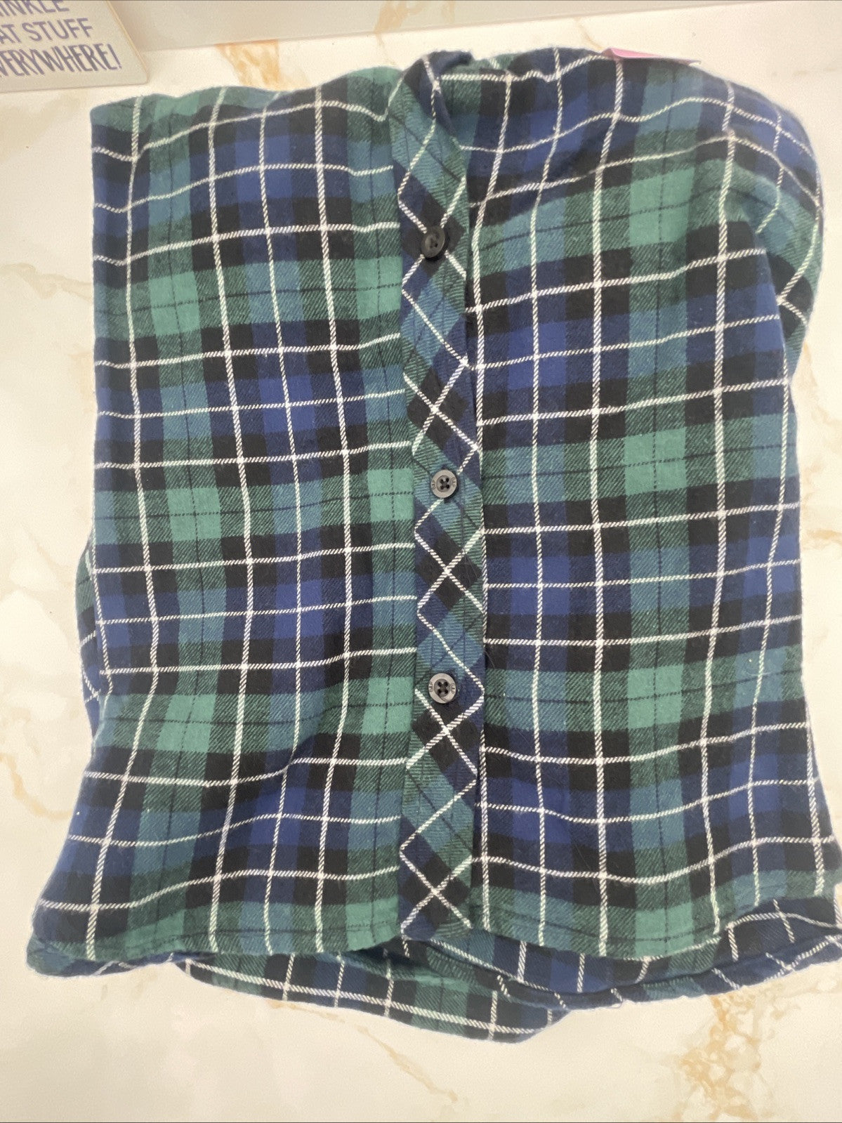 Gap Women's Soft Long Sleeve Hi-Low Hem Relaxed Fit Flannel Size S