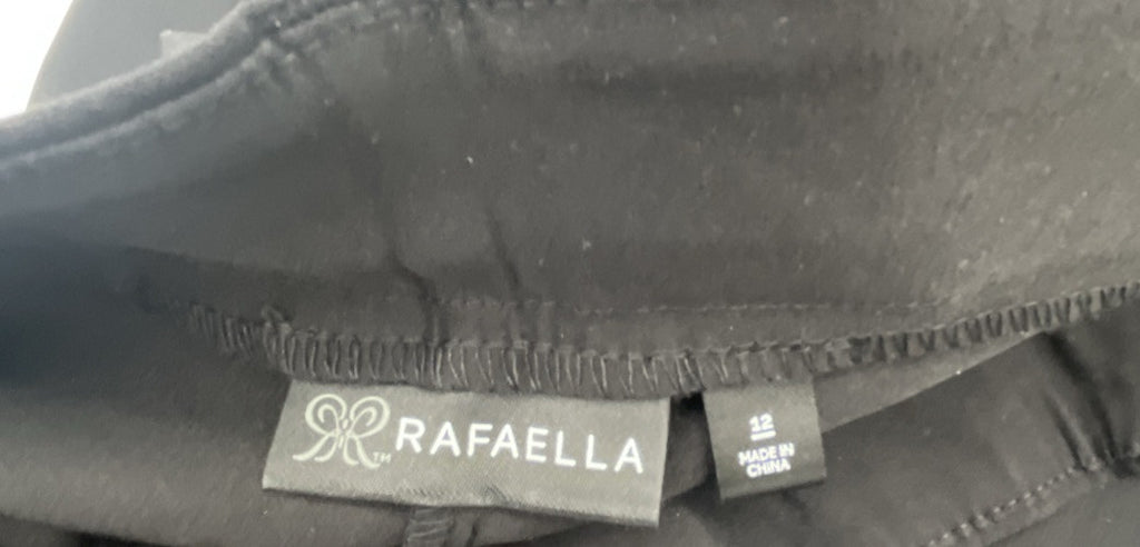 Rafaella Women's Pull-On Stretch Ankle Pant Size 12 Black