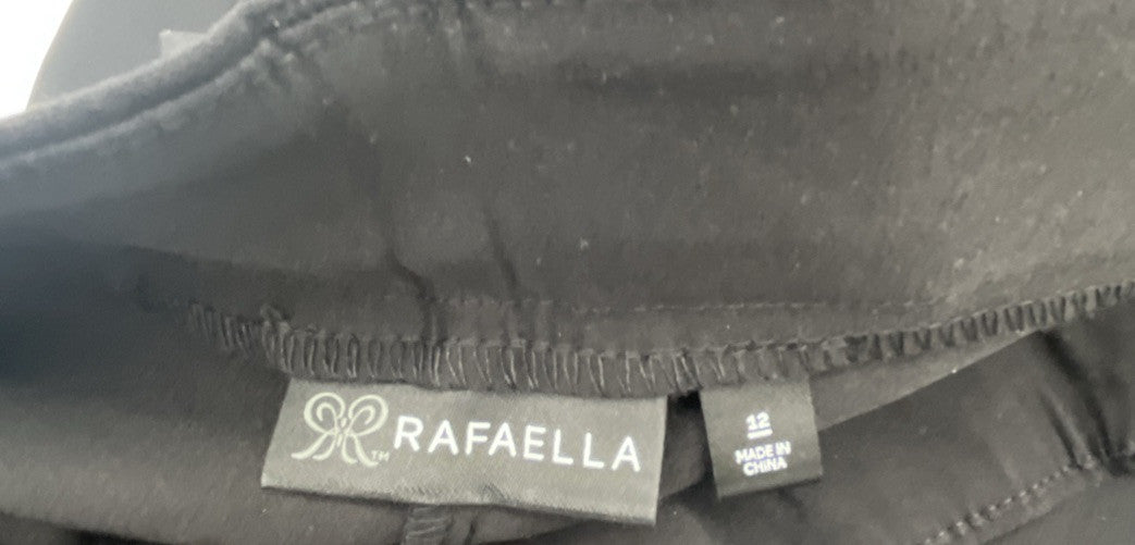 Rafaella Women's Pull-On Stretch Ankle Pant Size 12 Black