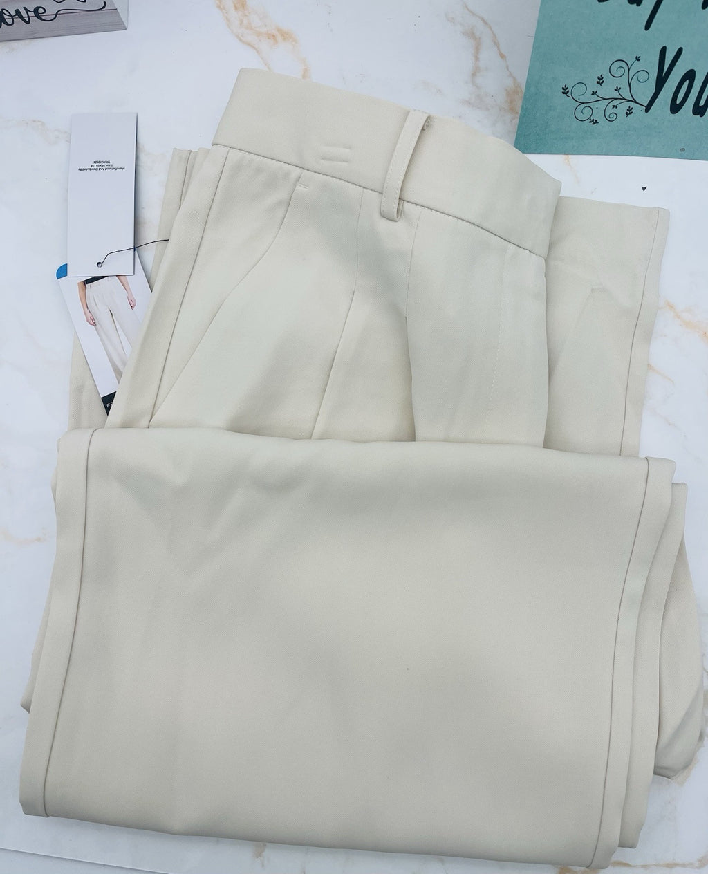 French Connection Ladies Wide Leg Classic Pleat Dress Trouser White Size M