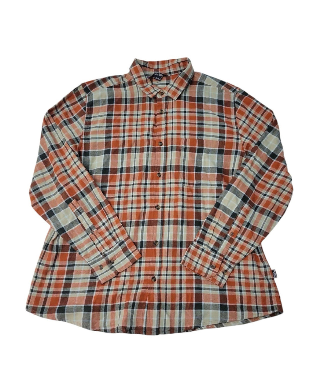 Eddie Bauer Men's 100% Cotton Easy Care Warm Brushed Twill Flannel Shirt Size M
