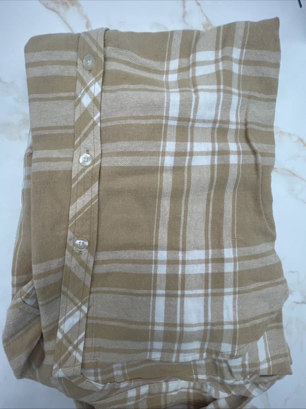 Gap Women's Soft Long Sleeve Hi-Low Hem Relaxed Fit Flannel Size M