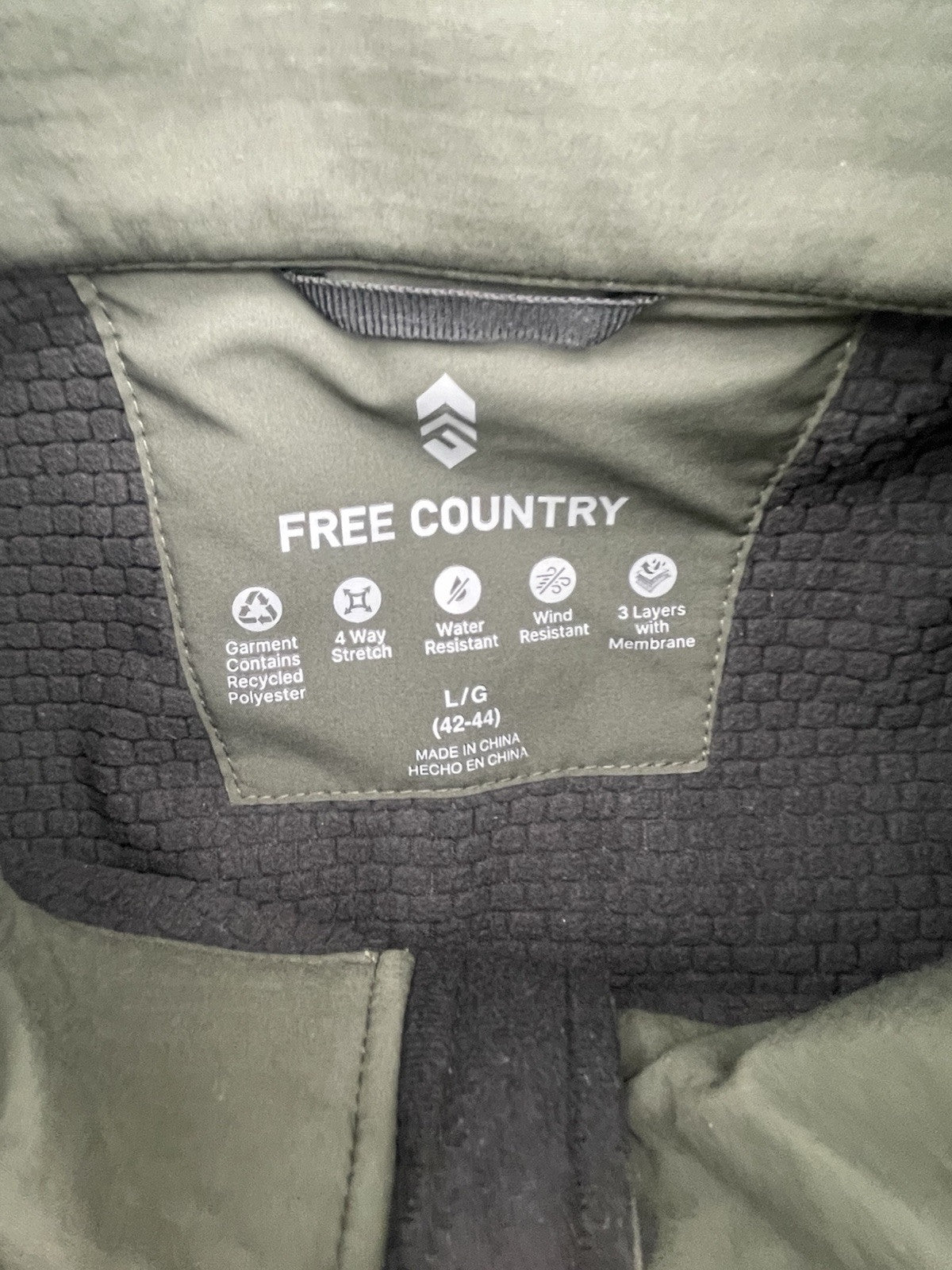Free Country Men's Softshell Jacket Size Large Olive