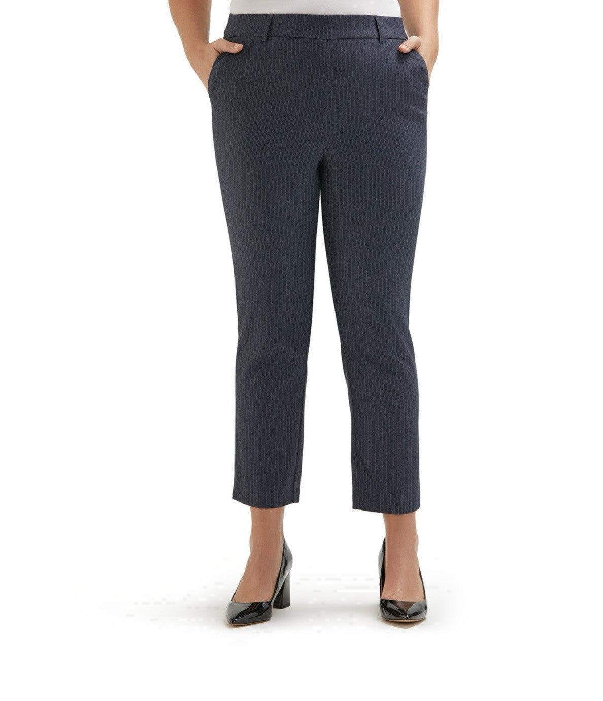 Rafaella Women’s Pull-On Belt Loops Functional Pockets Stretch Ankle Pant Sz 18