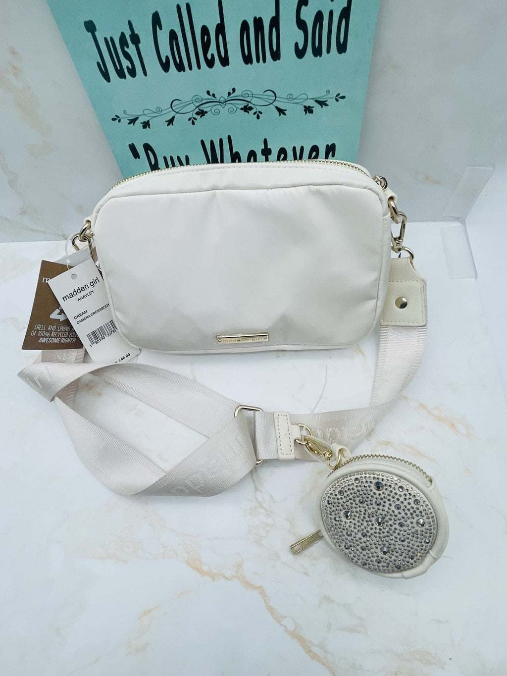 Steve Madden Women’s Camera Madden Girl Bag White Crossbody One Size