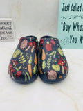 Totes Women's Super Comfy, Ultra Tough Clogs, Size  8 Navy with Garden Veggies