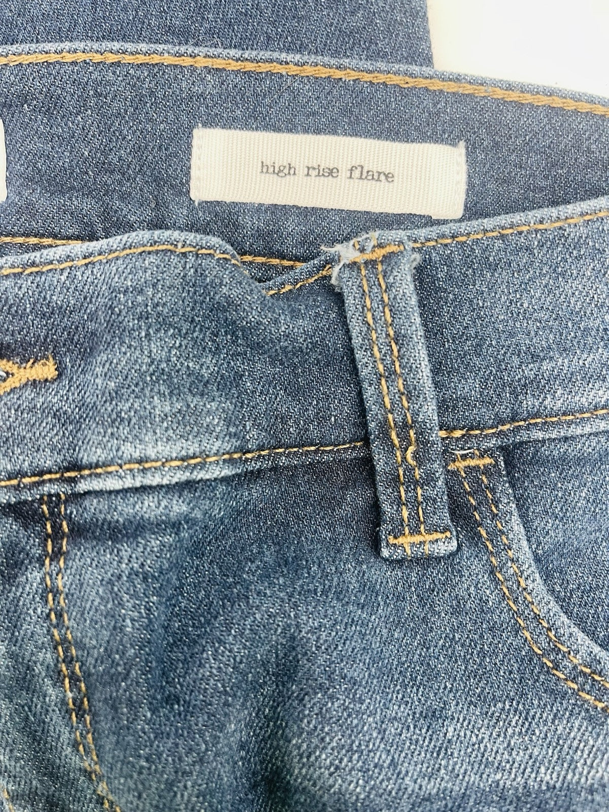 Jessica Simpson Women's High Rise Fitted Flare Jean, JJSB16035 Sz 12 Blue Drive