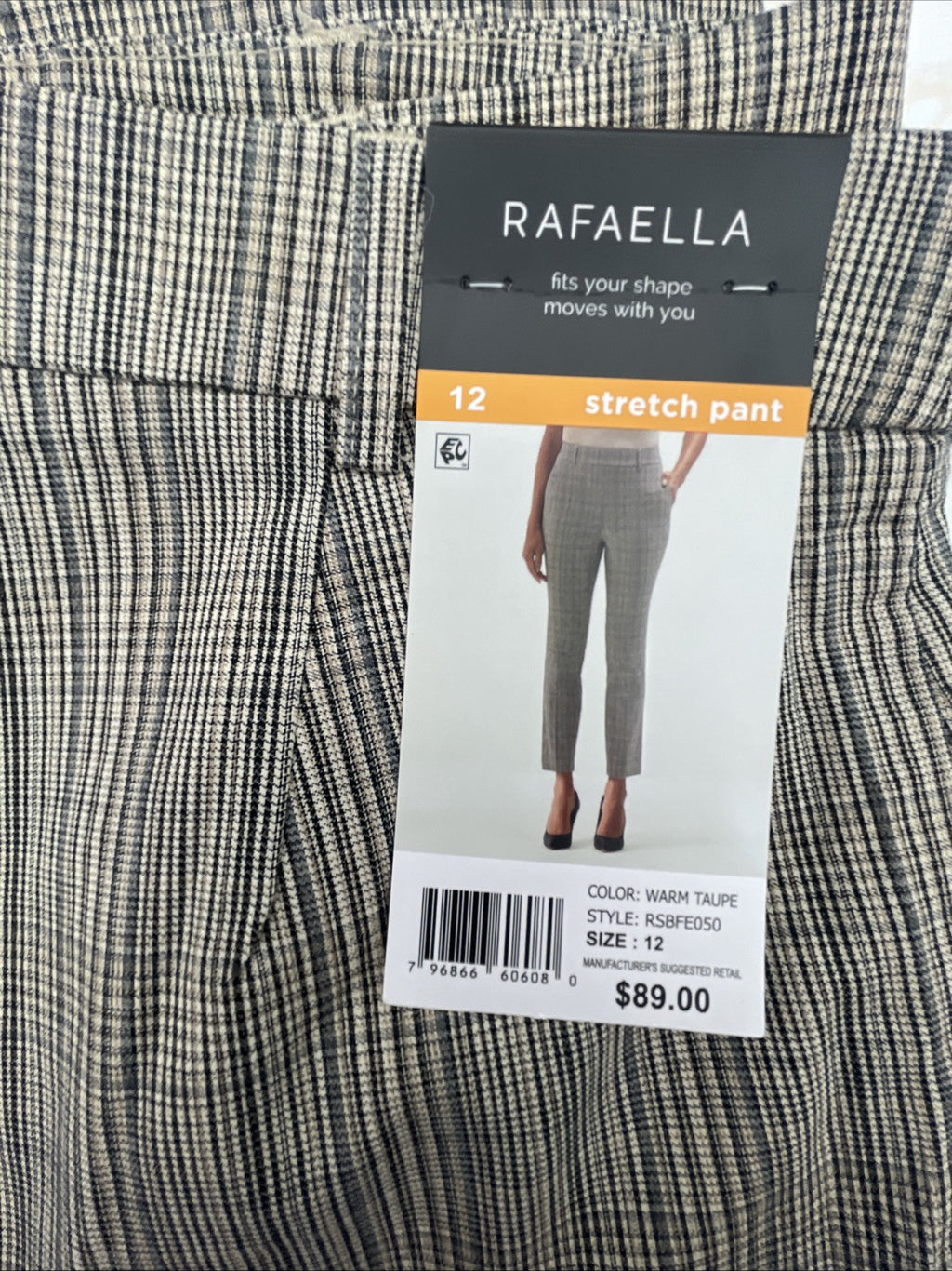Rafaella Pull-On Belt Loops Functional Pockets Stretch Ankle Pant Size 12