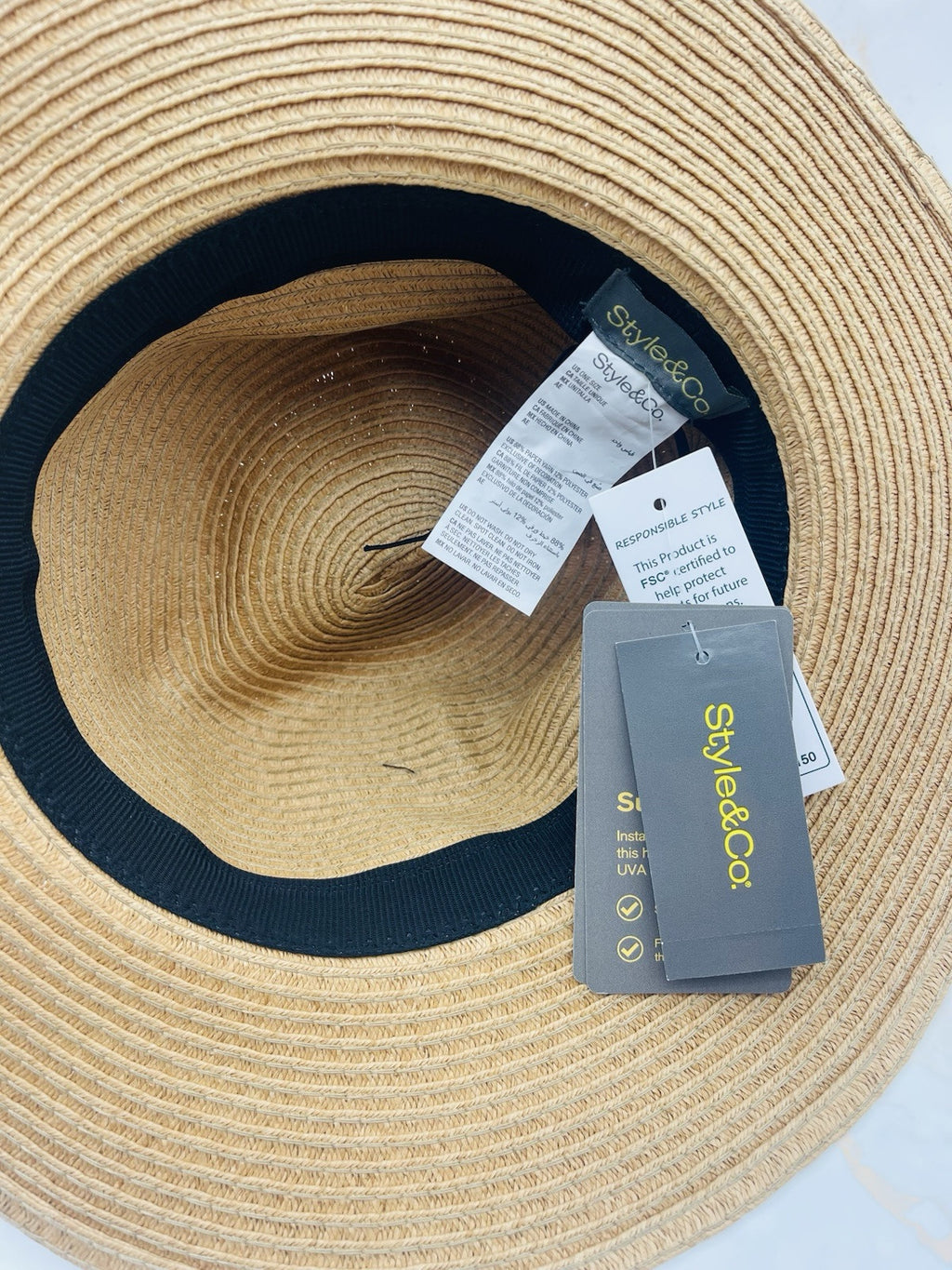 Style & Co Women’s Basic Straw Panama Hat ONE Size
