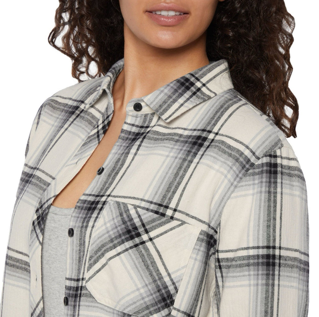 Gap Women's Soft Long Sleeve Hi-Low Hem Relaxed Fit Flannel Size S