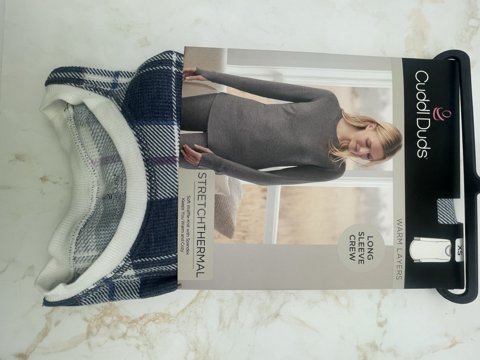 Women's Cuddl Duds® Stretch Thermal Long Sleeve Crew Top XS